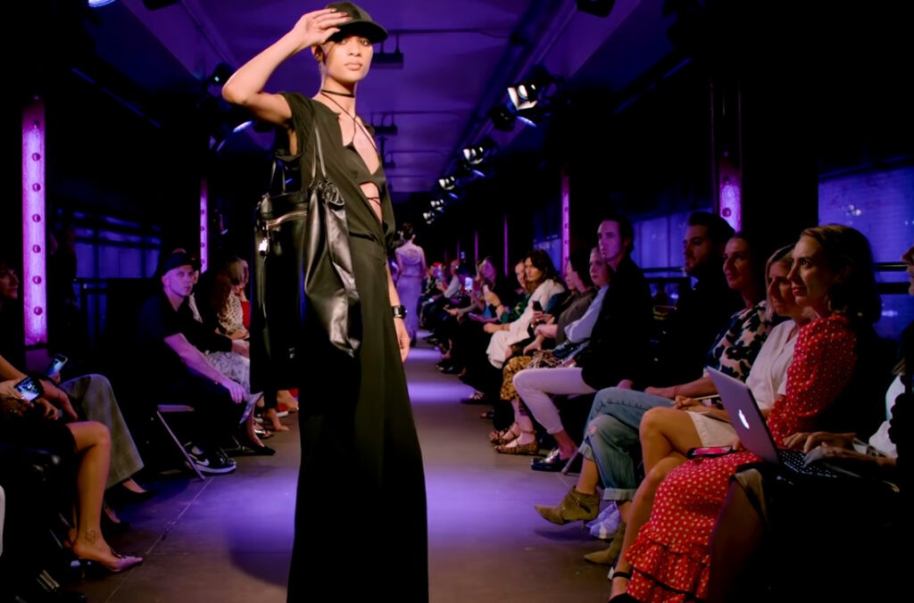 Tom Ford Spring Summer 2020. Black cutout swimsuit and black dress summer look by Tom Ford, womenswear.