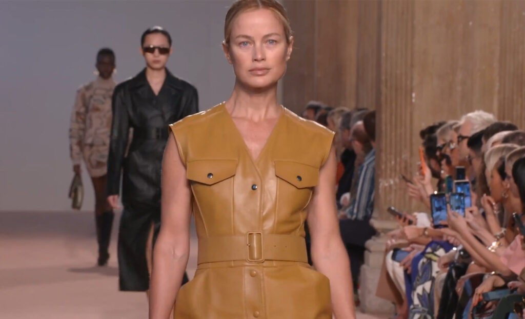 Brown leather runway in Milan Salvatore Ferragamo Autumn Winter 2020