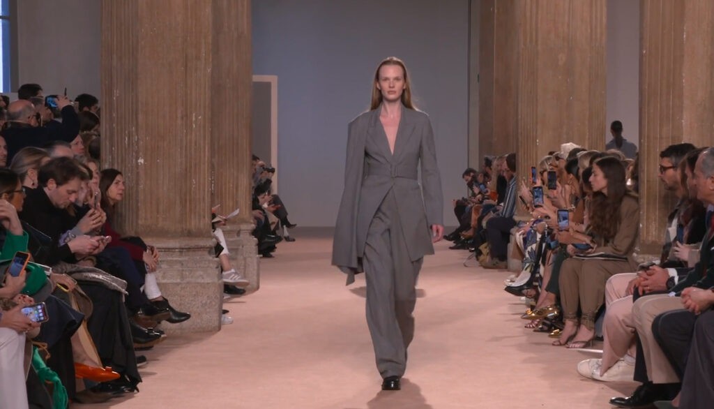 Atttractive vintage look runway in Milan Salvatore Ferragamo Autumn Winter 2020
