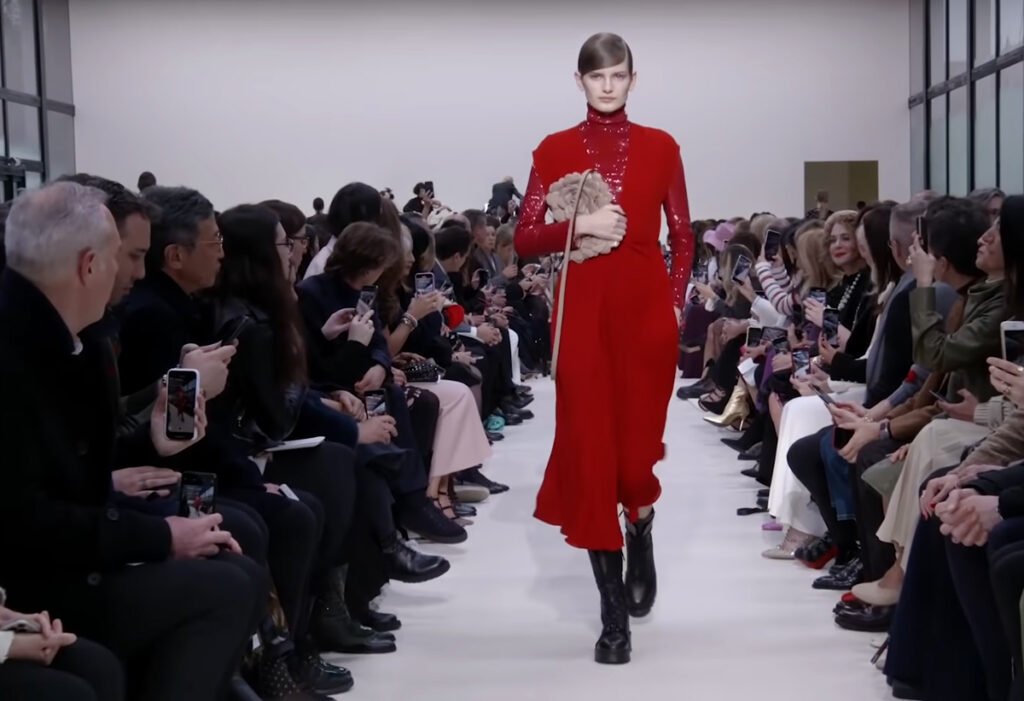 Stunning red dress. A Symphony of Fashion with The Fall Winter 2020 Collection by Valentino
